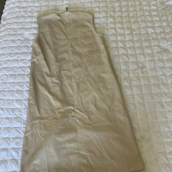 Zara beige faux leather long open coat - Picture 8 of 10